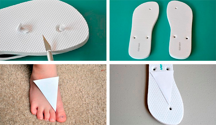 diy costura verano flip flops playa zandalias zapatos chanclas