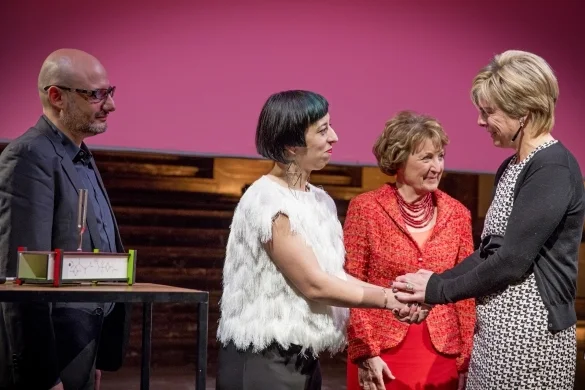 Princess Laurentien of The Netherlands and Princess Astrid and daughter, Lili Rosboch von Wolkenstein of Belgium, Princess Margriet, President of European Cultural Foundation (ECF)