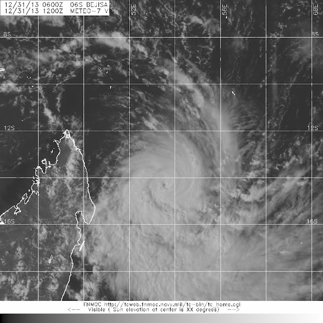 Image satellite cyclone Béjisa 31/12/13
