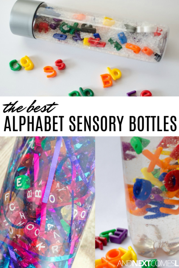 Alphabet sensory bottles for autism and hyperlexia