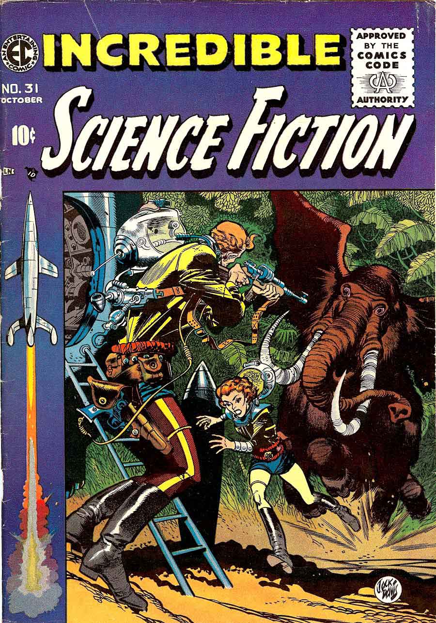 Incredible Science Fiction v1 #31 ec comic book cover art by Jack Davis