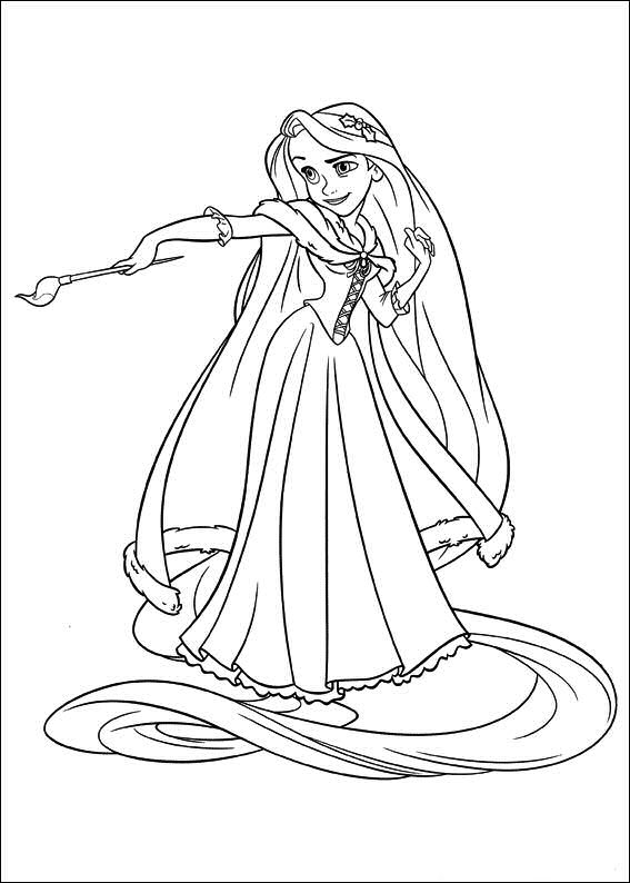 Princess Rapunzel Tangled | Disney Coloring Pages