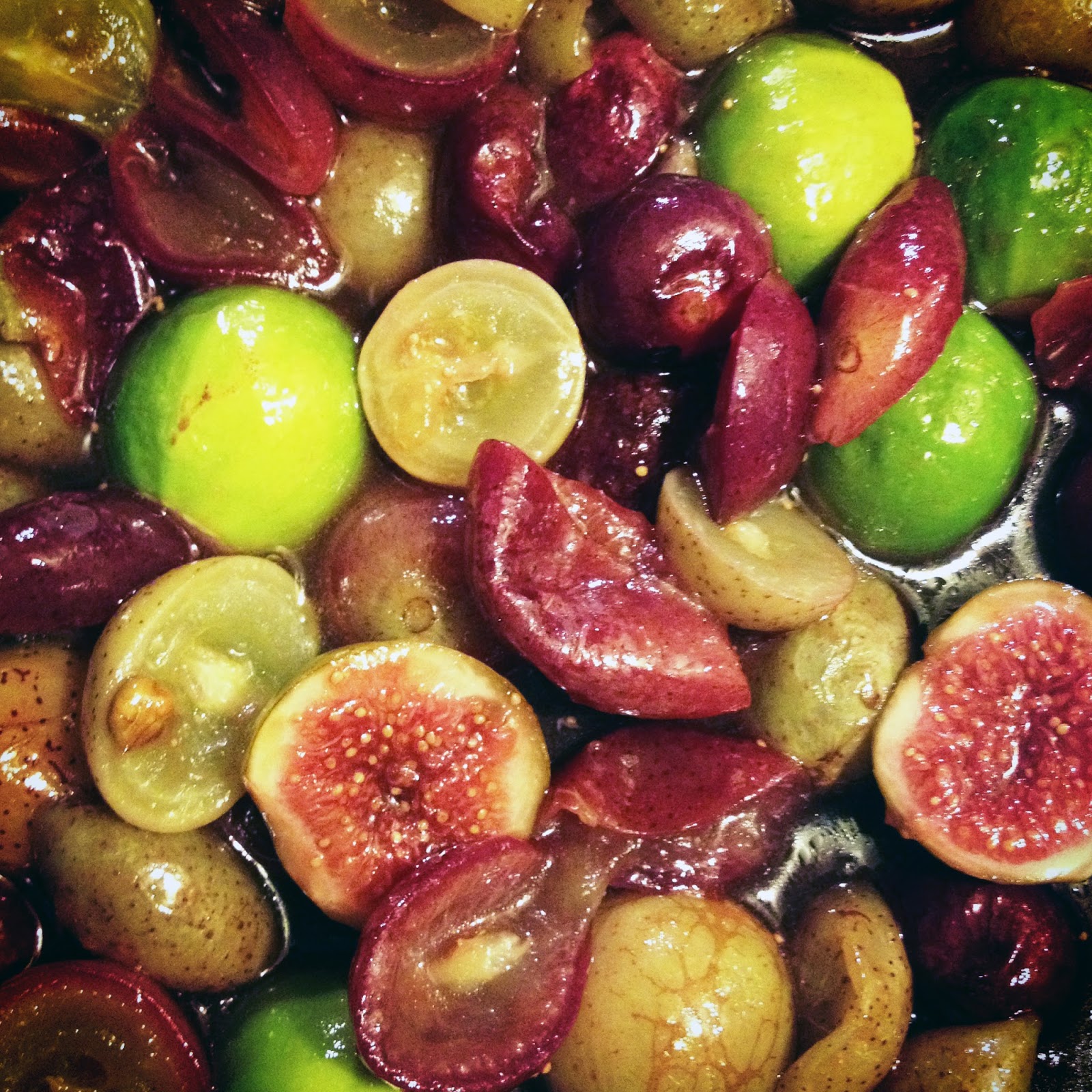 Dairymaid Diary Roasted Figs and Grapes