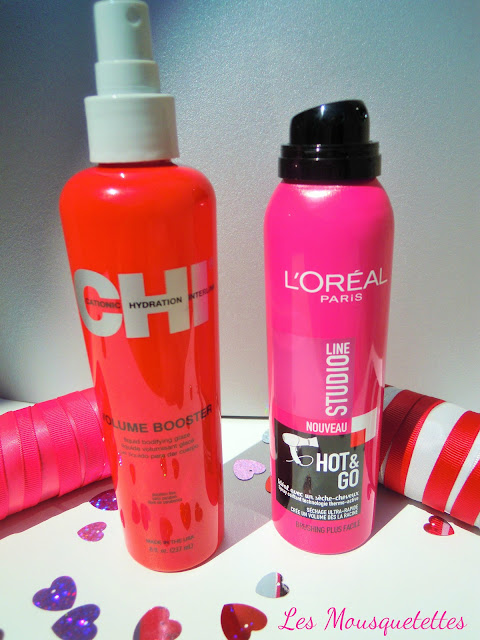 CHI Volume Booster Vs l'Oréal  Hot&go produits coiffants voluminateur - Les Mousquetettes©