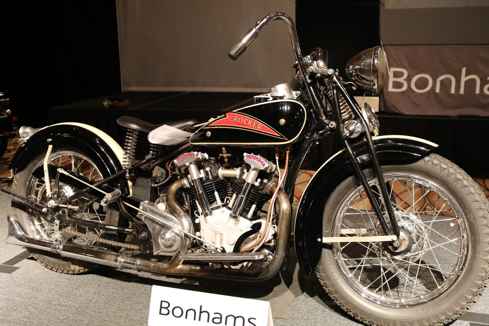 OldMotoDude 1936 Crocker Hemi Head for sale at the 2017 Bonhams Las