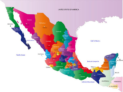 Map of Mexico Political Geography