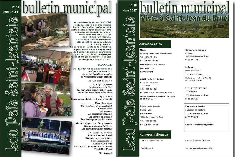 Page De Garde Bulletin Municipal Humouristique Le Pays Saint-Jeantais: Le Bulletin municipal, hiver 2017, est en ligne