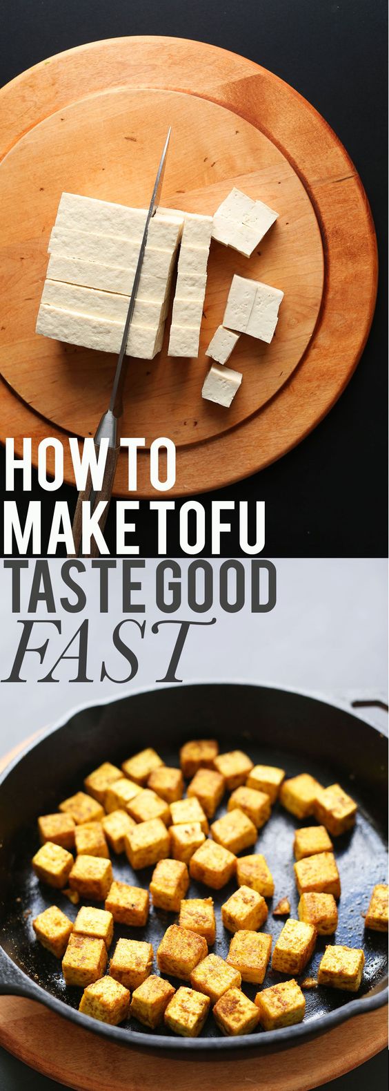 The fastest, easiest way to make crispy tofu for any dish. Just 4 ingredients and 20 minutes required! Perfect for adding to stir fries, curries and more!