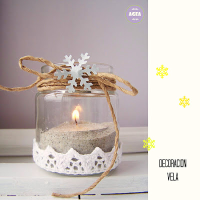 vela decoracion navidad DIY