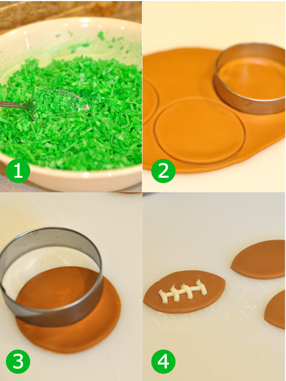 Super-Easy Super-Bowl Cupcakes Recipe - via BirdsParty.com