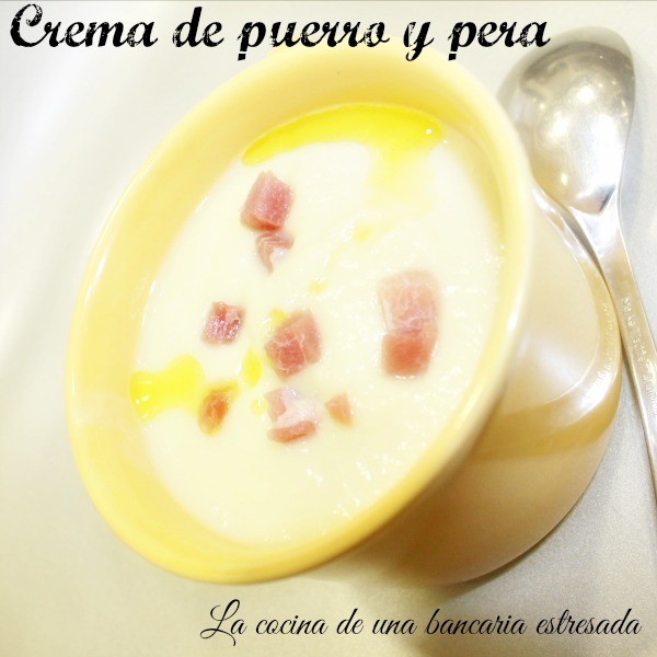 Receta de crema de puerro y pera, receta paso a paso y con fotografías