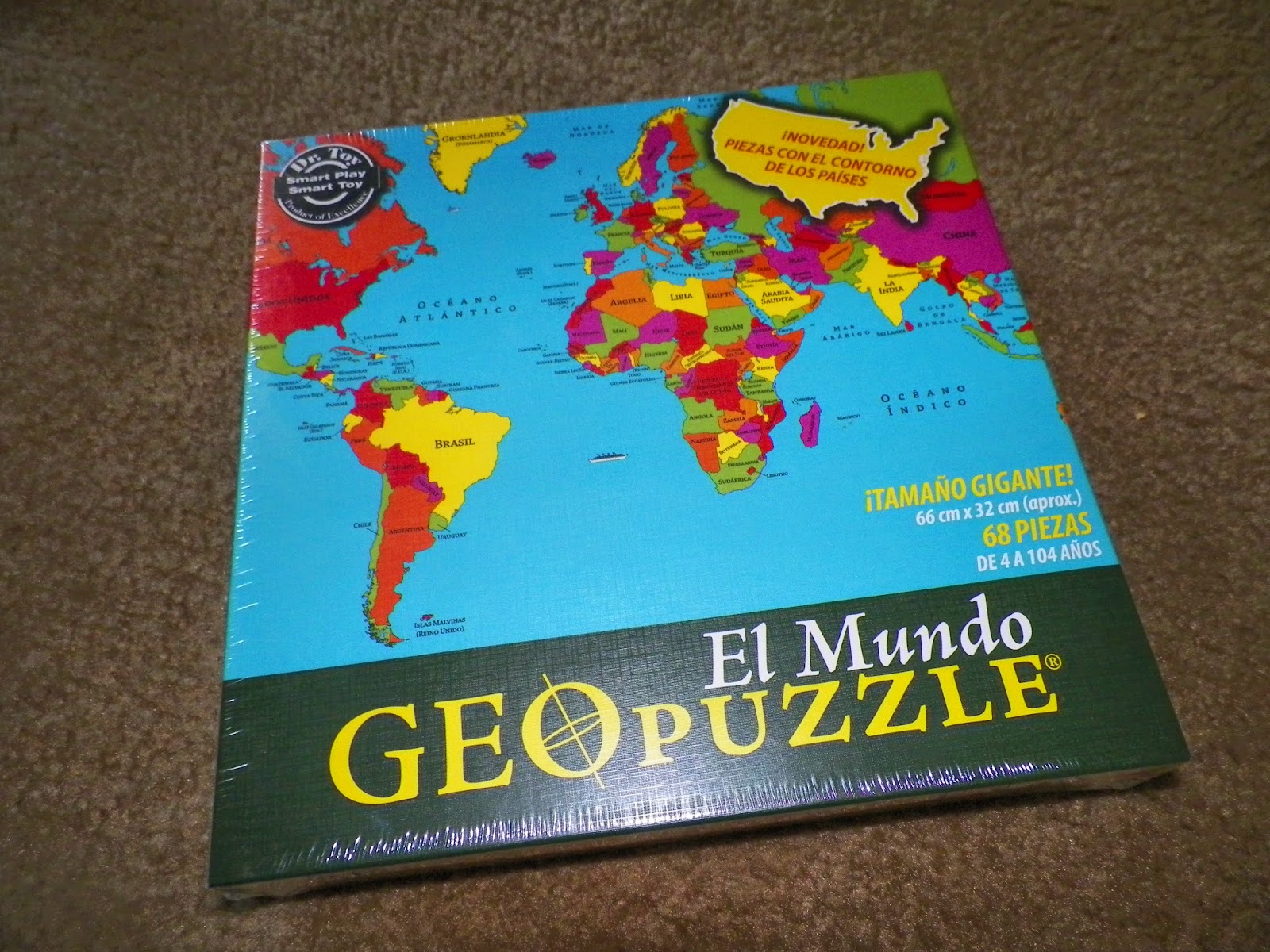 mygreatfinds GeoPuzzle World in Spanish by GeoToys Review + Giveaway 9