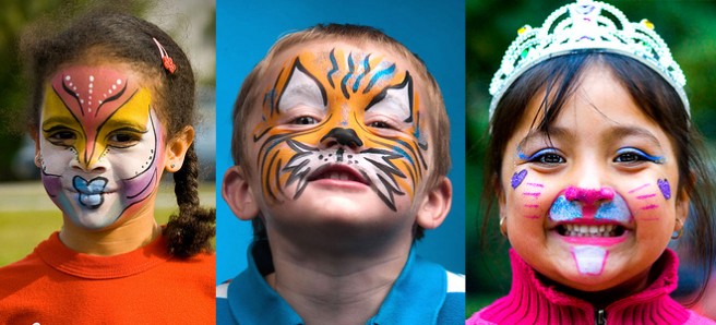 25 صور للرسم على وجه الاطفال صور رسومات اللوان على وجوه الاطفال
