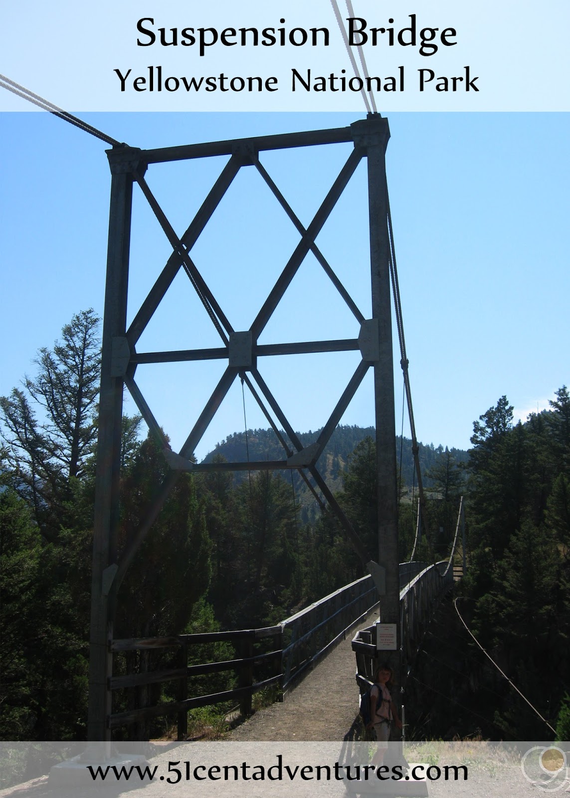 51 Cent Adventures Suspension Bridge on the Hellroaring Creek Trail