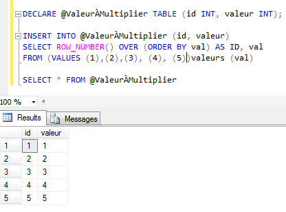 SQL Québec: Produit Scalaire (ou fonction de multiplication d'agrégation)