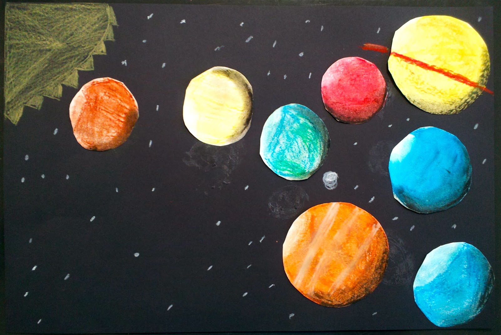 Image result for student art of space and planets