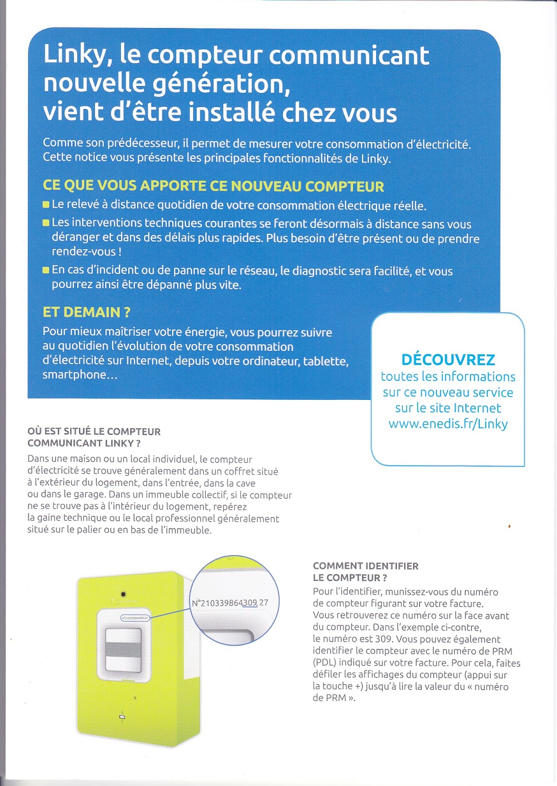 Compteur Linky (notice simplifiée) LINKY Le compteur nouvelle génération installé chez vous (5)