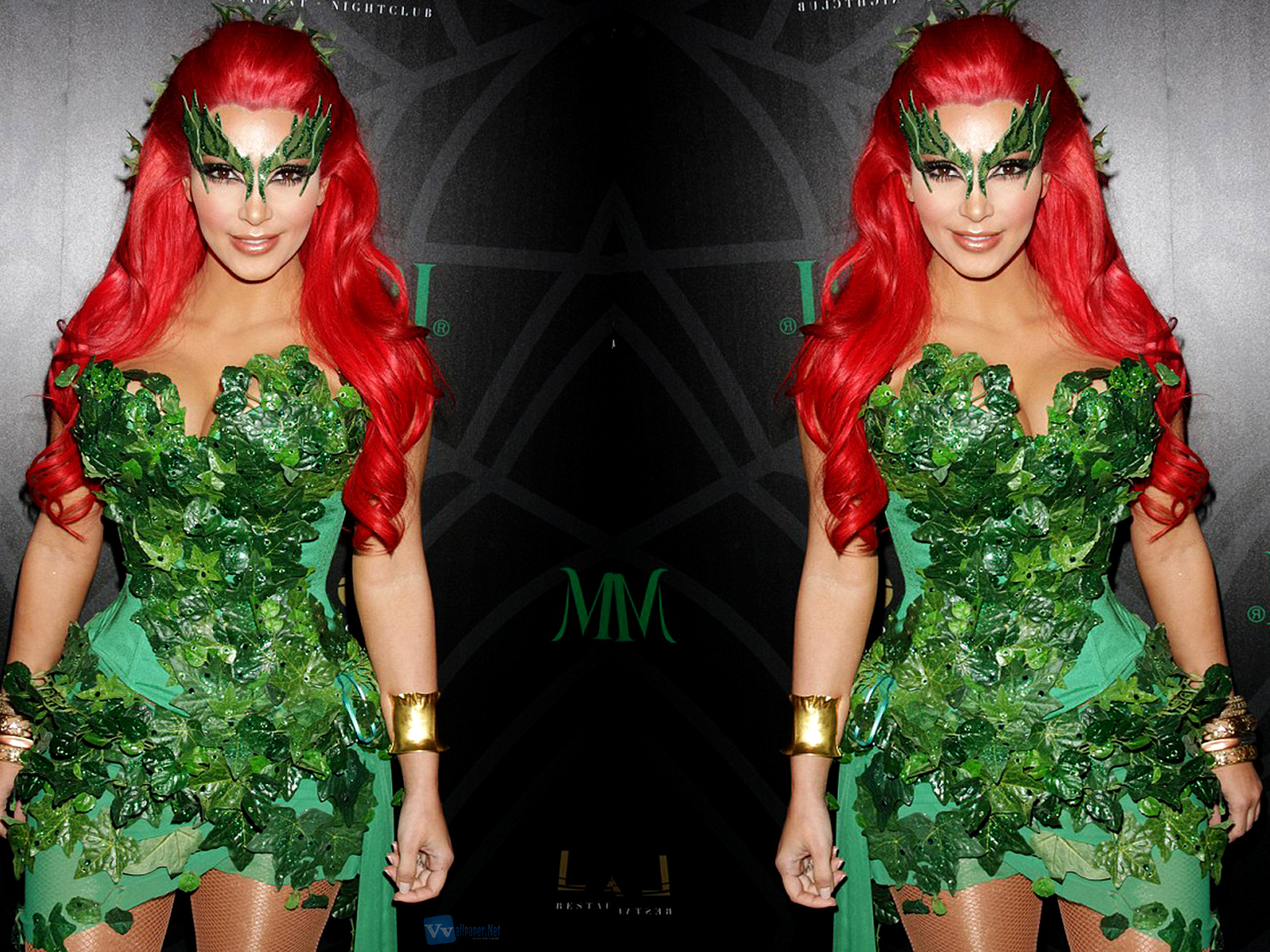 Desktop Wallpapers Kim Kardashian Halloween Poison Ivy Costume 11