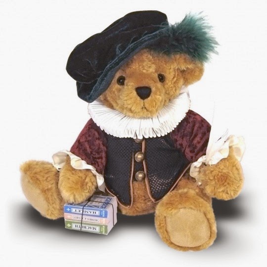 Teddy bear dressed as Shakespeare
