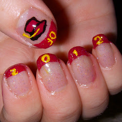 nails graduation nail left hand maroon quixii china yellow