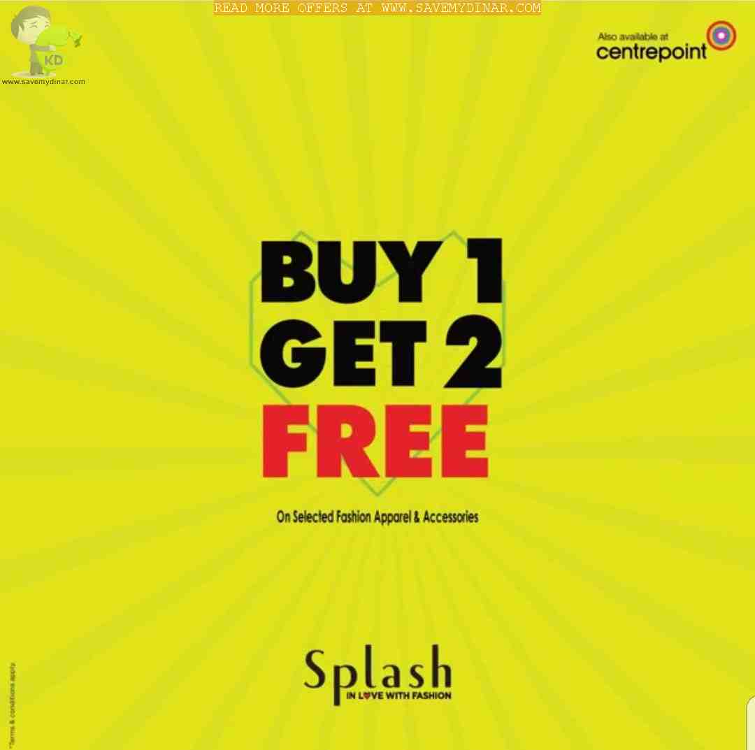 Splash Kuwait Buy 1 Get 2 Free SaveMyDinar Offers, Deals