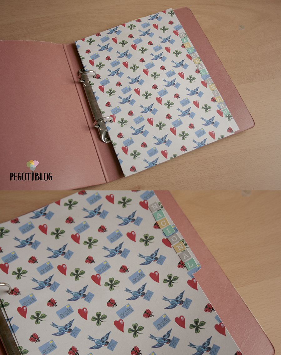 El pegotiblog: Decorando un viejo archivador con scrapbooking (video