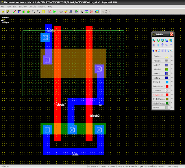 NOR Gate(2 input) layout | All For Students