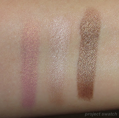 Milani Tickled Pink, Pearl, Caramel Brown - swatches