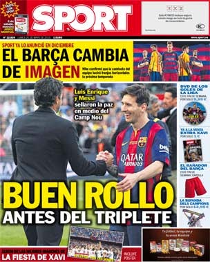 FC Barcelona, Sport: "Buen rollo antes del triplete"