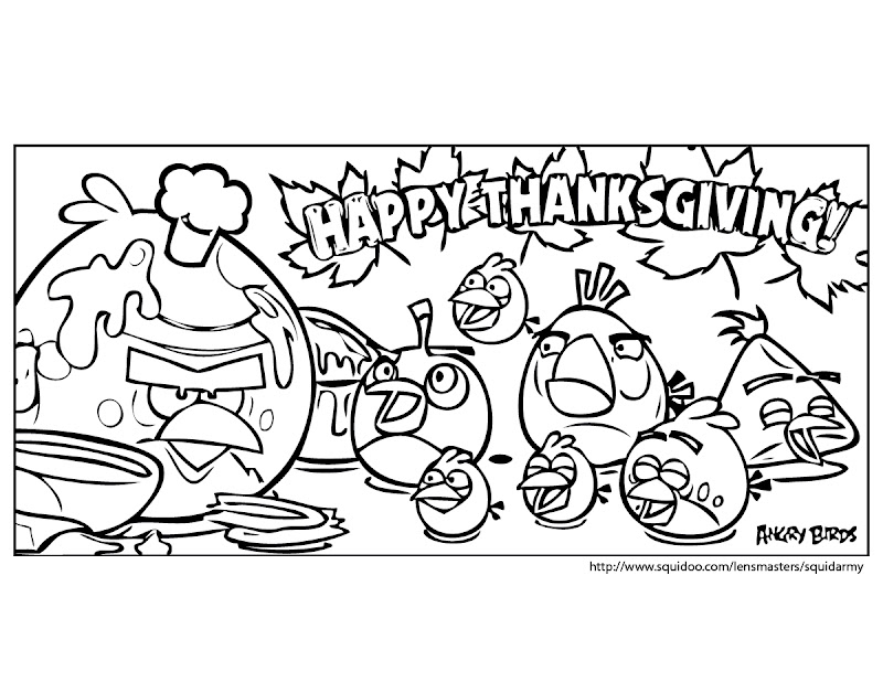 Angry Birds coloring pages thanks giving title=