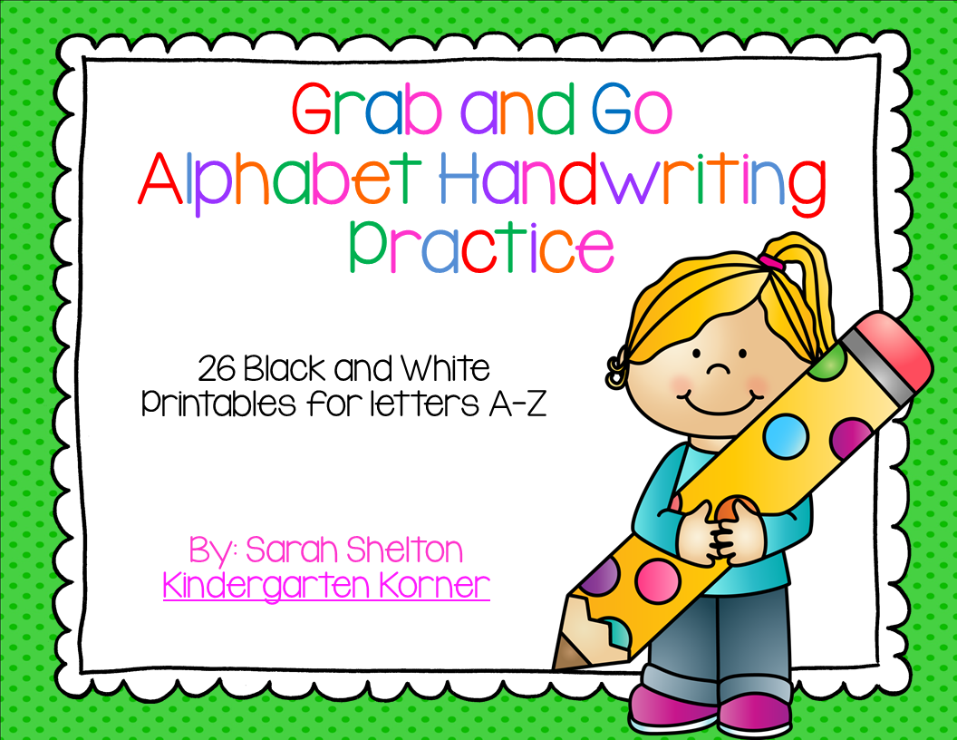 http://www.teacherspayteachers.com/Product/Alphabet-Handwriting-Practice-256223