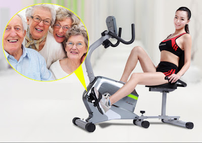 Xe đạp tập thể dục có tựa lưng cho người già