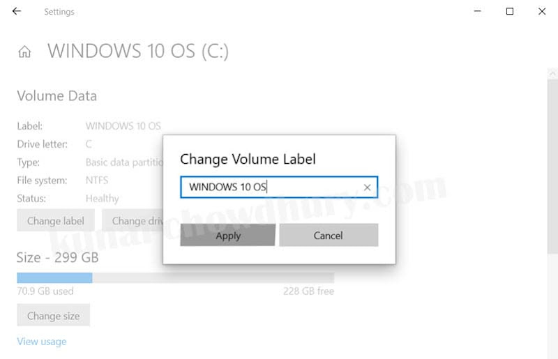Here's how to change the volume label in Windows 10 Disk Management Tool