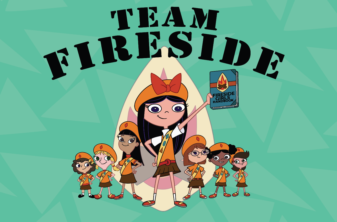 Phineas and Ferb present Isabella and the Fireside Girls.