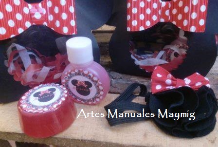 MayMig Artes Manuales: Cajas de Minnie para souvenir con jabón y