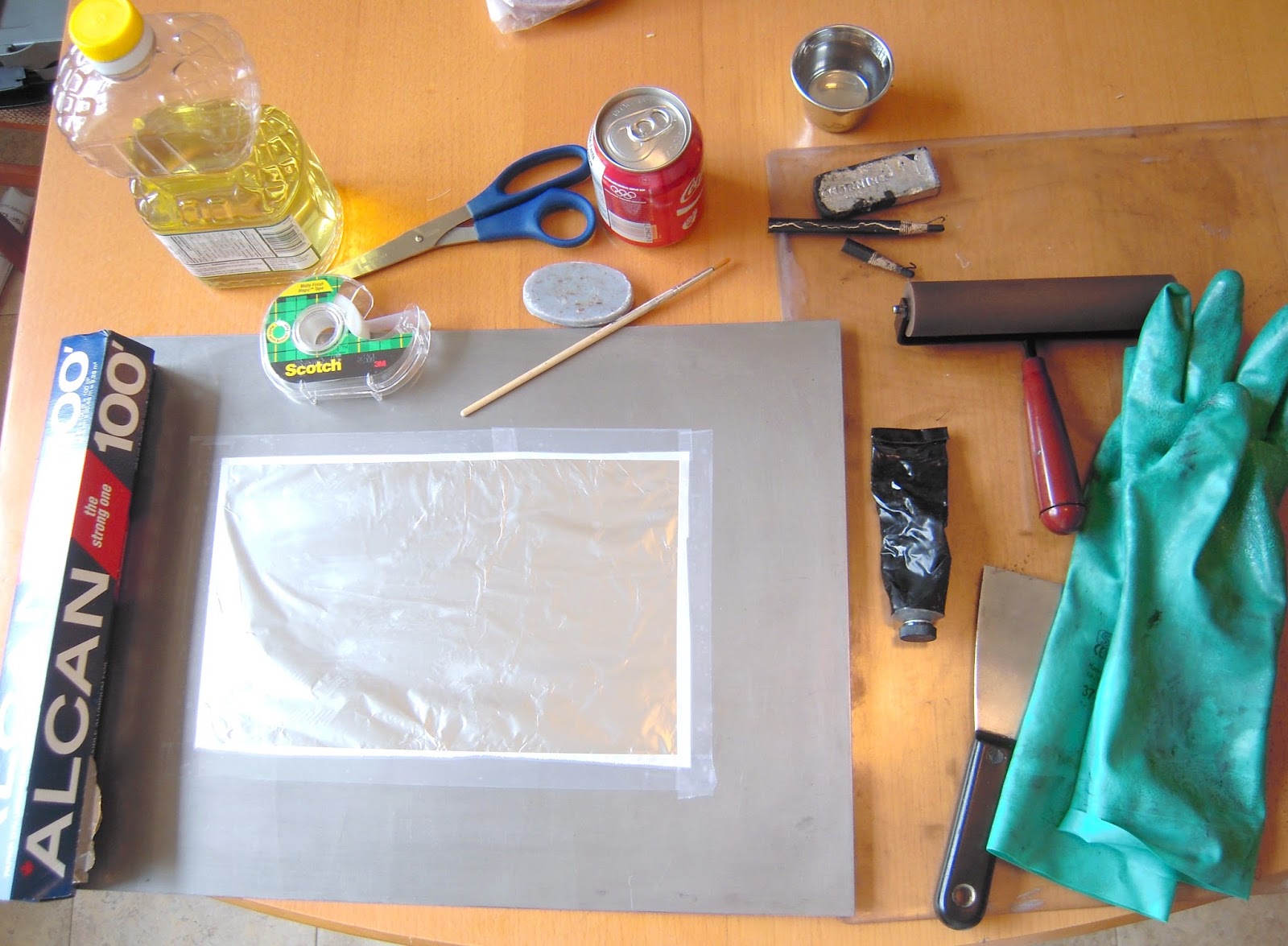 So I was thinking... My attempt at Kitchen Lithography