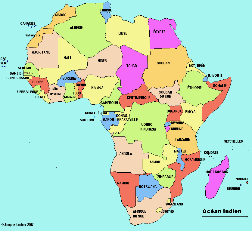 Mapa Politico De Africa ~ World Of Map 5075