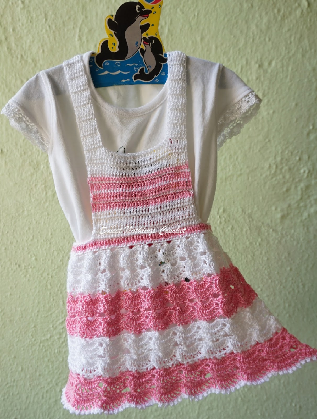 crochet pinafore dress