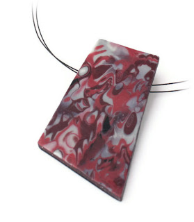 Mokume Gane Polymer Clay Pendant