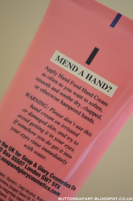 a picture of soap & glory hand food 
