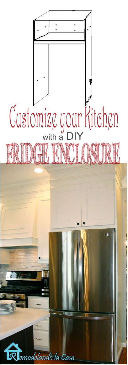 diy refrigerator enclosure and lots of tutorials on how to improve your kitchen