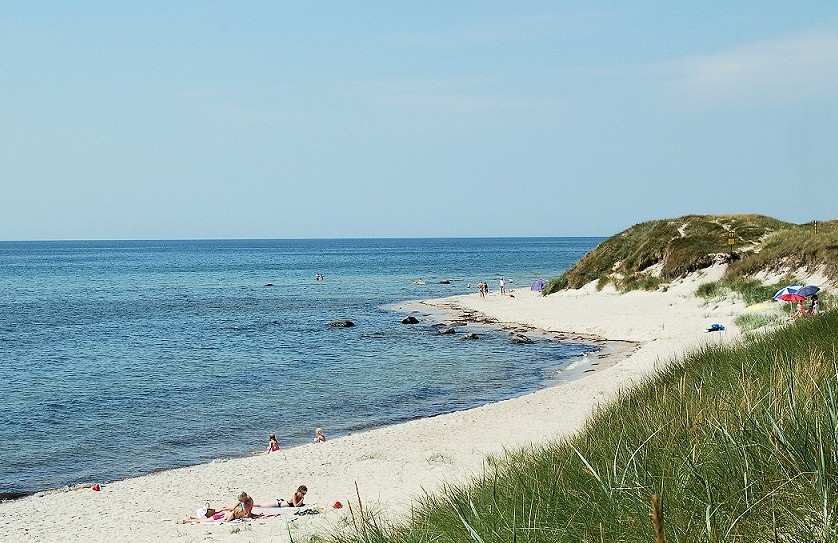 World's Most Beautiful Paradise Beaches Dueodde Beach,Bornholm in Denmark