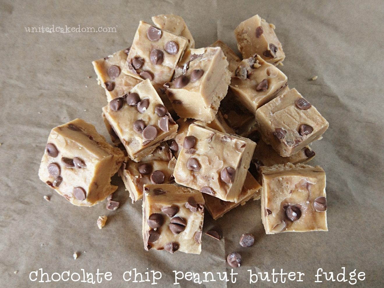United Cakedom Easy Chocolate Chip Peanut Butter Fudge