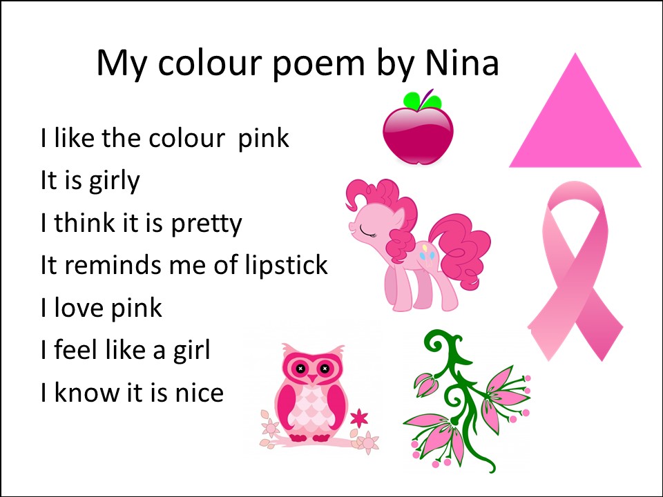 Bonding through Blogging Poetry month 1 Colour poems (Gr 1)