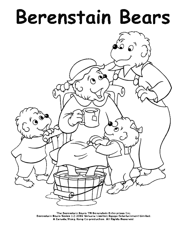 Berenstain Bears Coloring Pages Coloring Activity Pages The Berenstain Bears Pampering