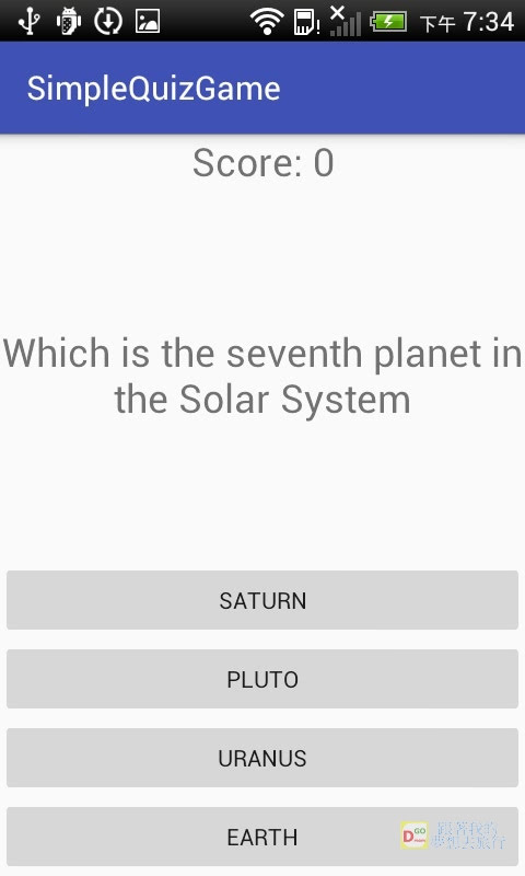 [程式] Android Studio : Simple Quiz Game | 跟著我的夢想去旅行
