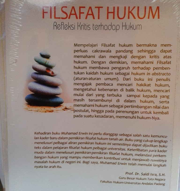 Filsafat Hukum Refleksi Kritis Terhadap Hukum TOKO BUKU
