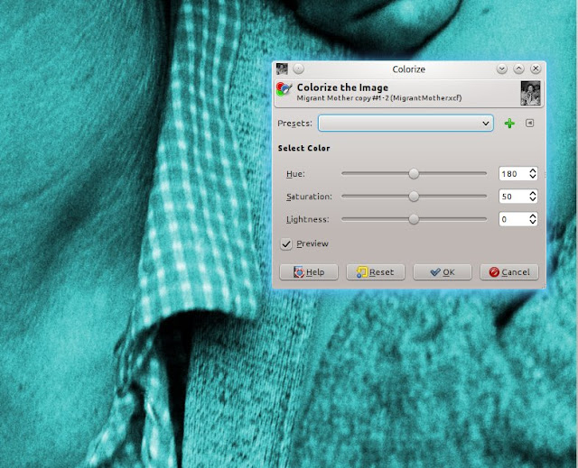 Use the Gimp to create color photos from black and white photos