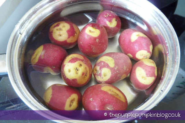 Garlic and Rosemary New Potatoes at The Purple Pumpkin Blog