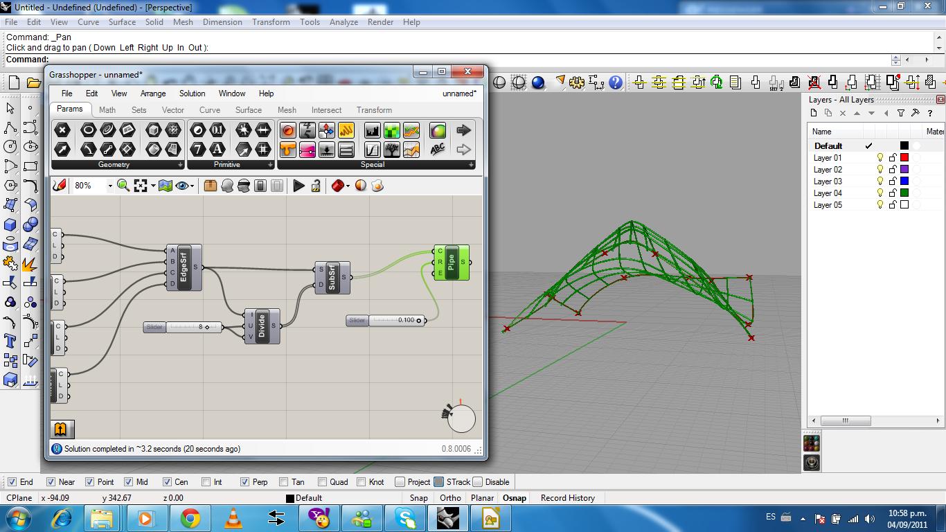 PrOyEkTiVa: Parametric design with Grasshopper in Rhino